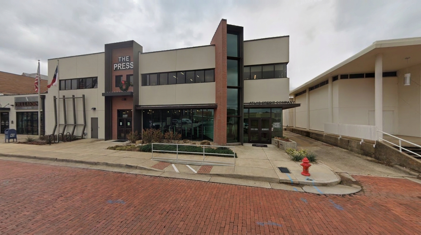 The Press Gym entrance and Young Building in downtown Tyler
